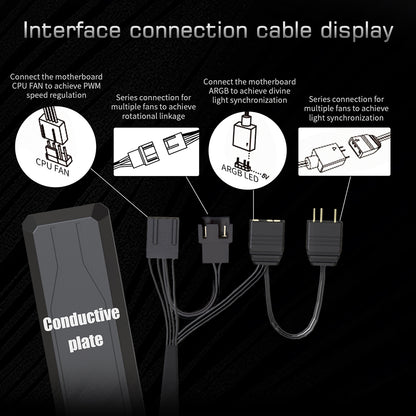 Nyanga - Pack of 1 ARGB black or white fan (Reverse or Forward)
