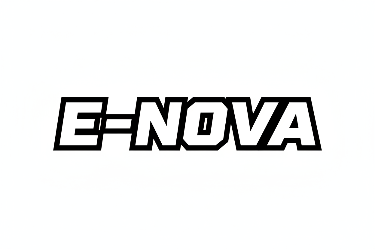 Logo e-NOVA style bold droit